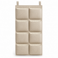 Natural Oat 8-Pocket Hanging Storage Organiser on a white background