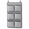 Slate Minimal 6-Pocket Hanging Storage Organiser on a white background