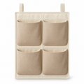 Soft Sand 4-Pocket Hanging Storage Organiser on a white background